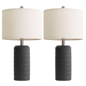 Pokat modern end-table lighting adding subtle ambience to a living space.