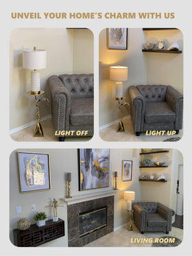 Pokat white ceramic shade lamp complements minimalist decor and soft bedside lighting.