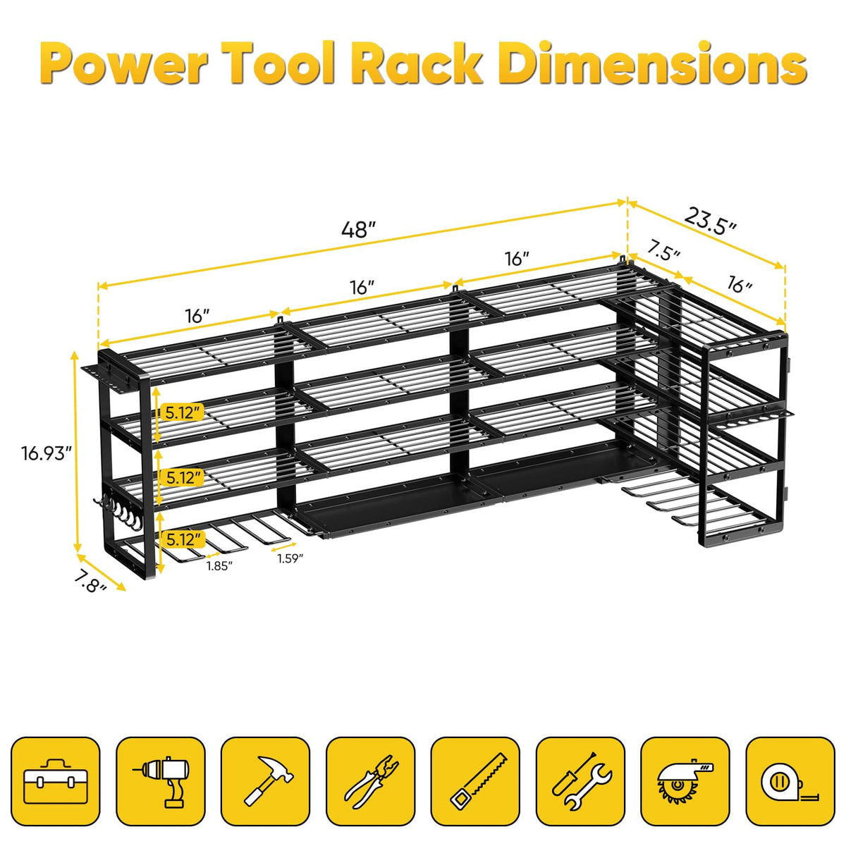 POKIPO 16-inch post spacing compatibility fits standard walls for easy mounting