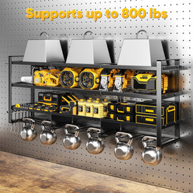 POKIPO 800-lb load capacity rack supports heavy equipment securely.
