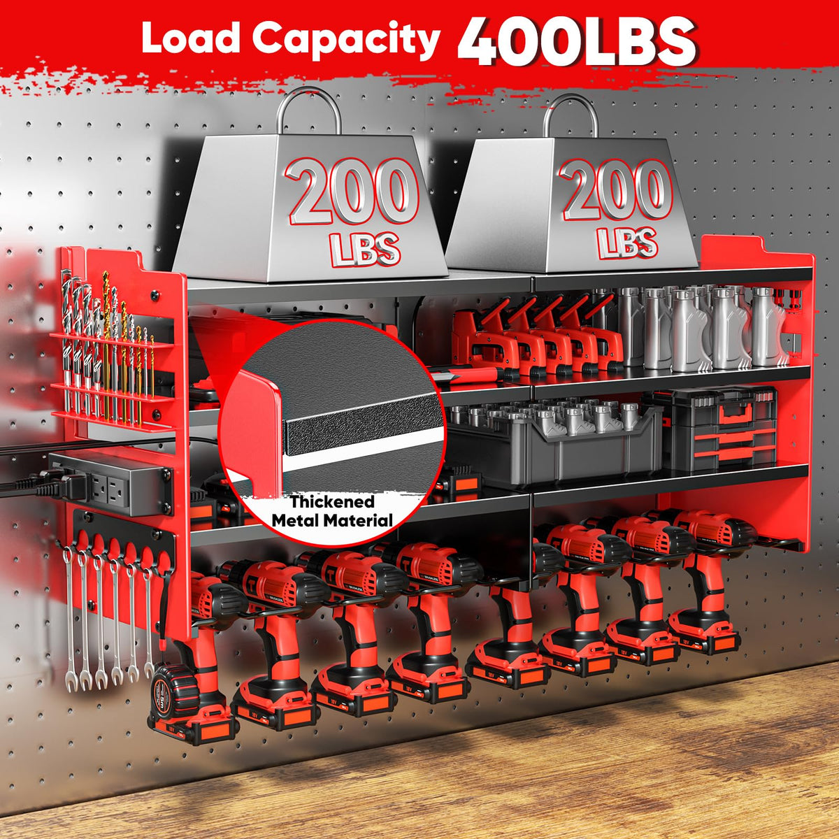 POKIPO dual side racks for bits and small accessories within reach