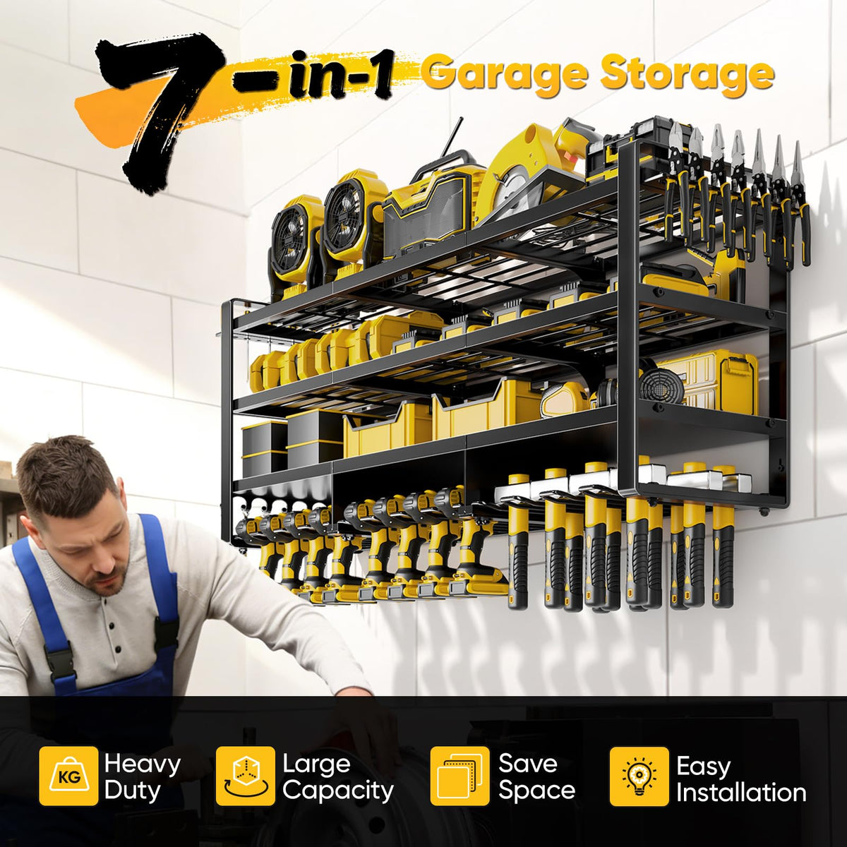 POKIPO four-compartment design for organized workshop and easy tool access.