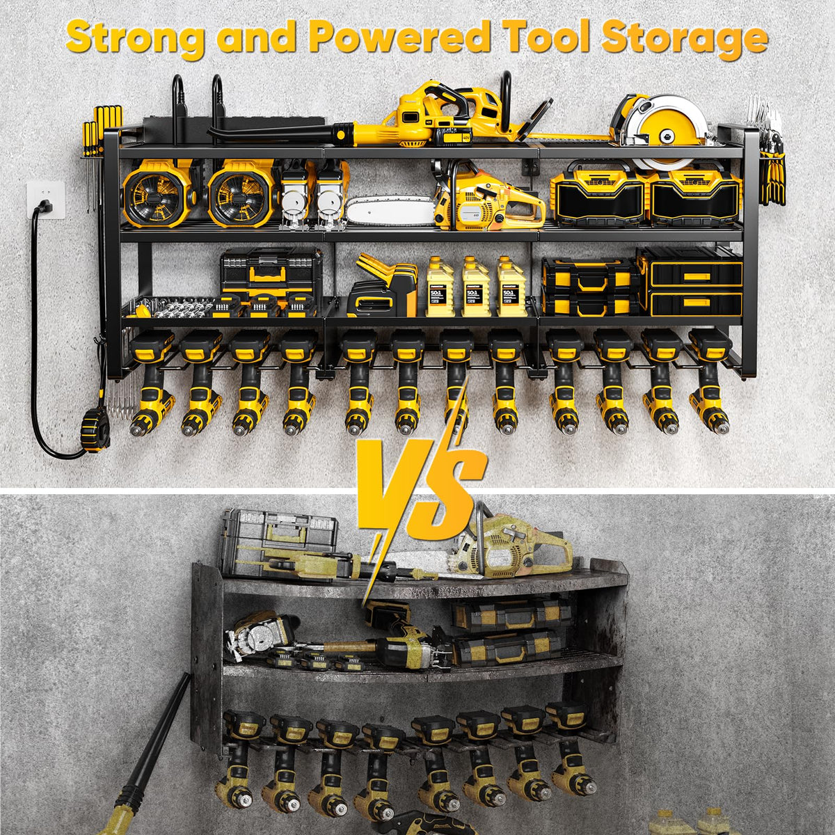 POKIPO durable steel construction ensures long-lasting garage organization.