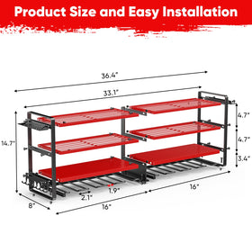 POKIPO Upgrade upper shelves store heavy tools for organized space
