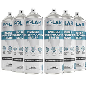 Polar Invisible Waterproofing Sealer being sprayed on wood surface for protection