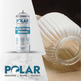 Polar Specialist Coatings All Surface Primer Matte White spray nozzle optimized for even spray application.