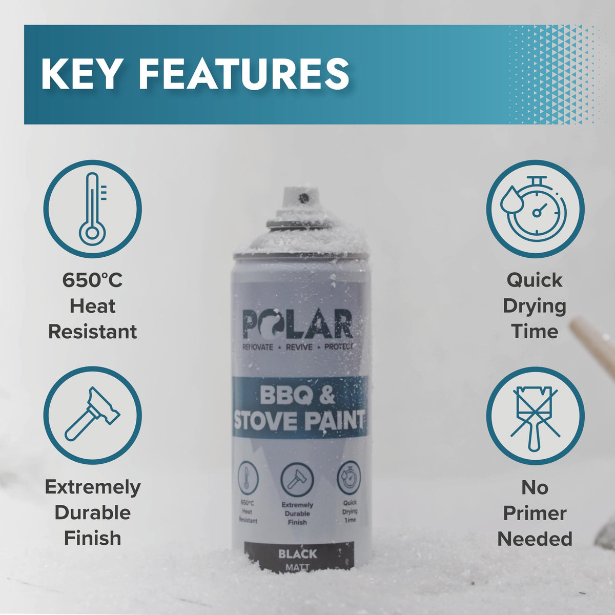 Polar Specialist Coatings BBQ & Stove Spray Paint application on metal stoves and grills.