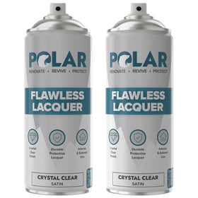 Polar Specialist Coatings polar clear satin lacquer spray can for a smooth, durable finish.
