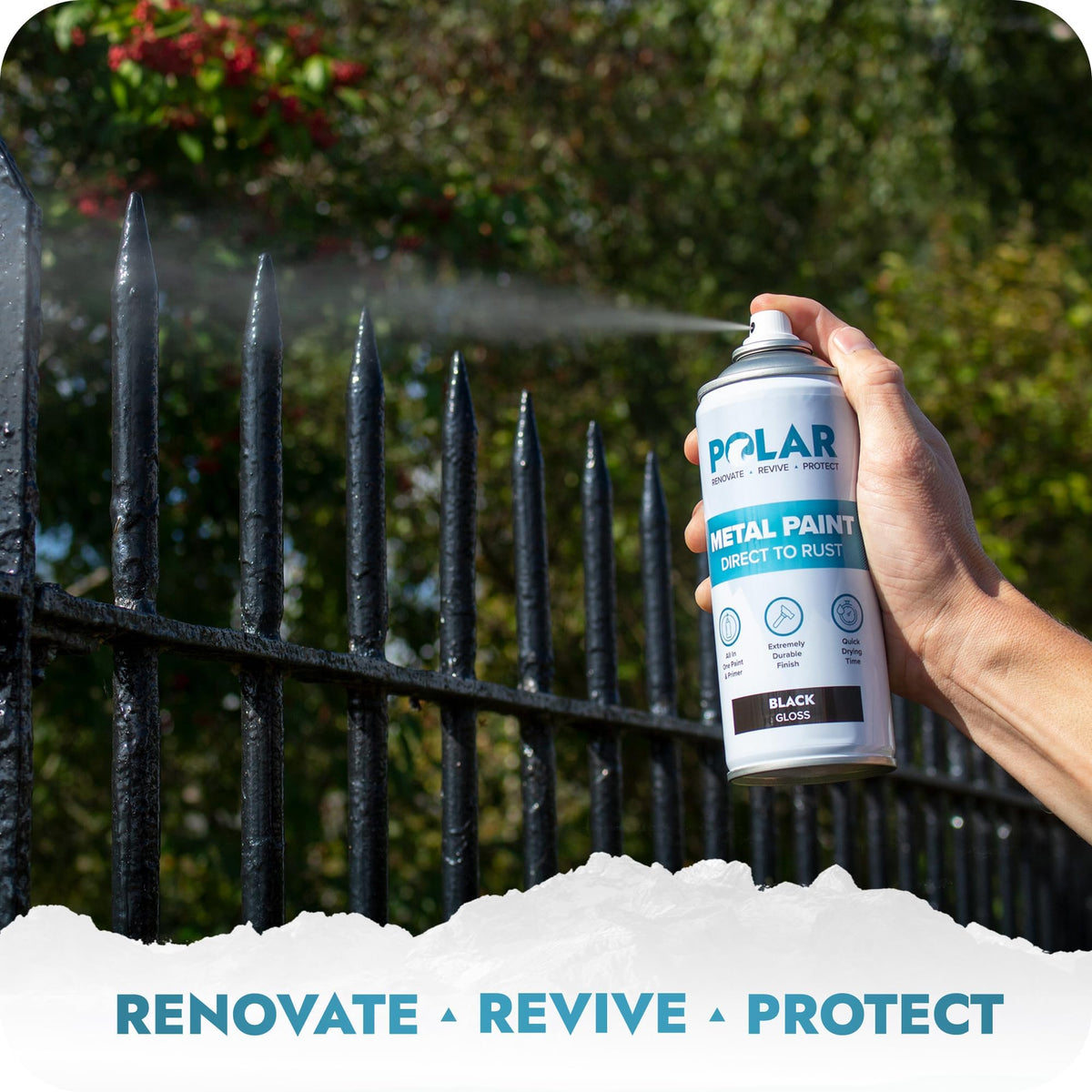Fast-dry coverage by Polar Direct to Rust accelerates project completion.