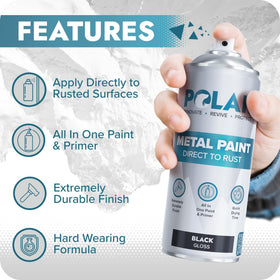 Outdoor protection on metal from Polar Direct to Rust withstands weather exposure.