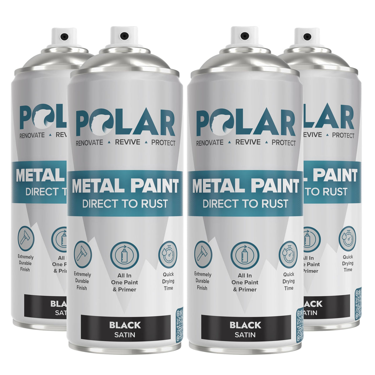 Polar Specialist Coatings satin black direct to rust spray can ready for rust removal and priming.