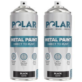 Polar Specialist Coatings satin black direct to rust spray paint can for rust targeting and priming