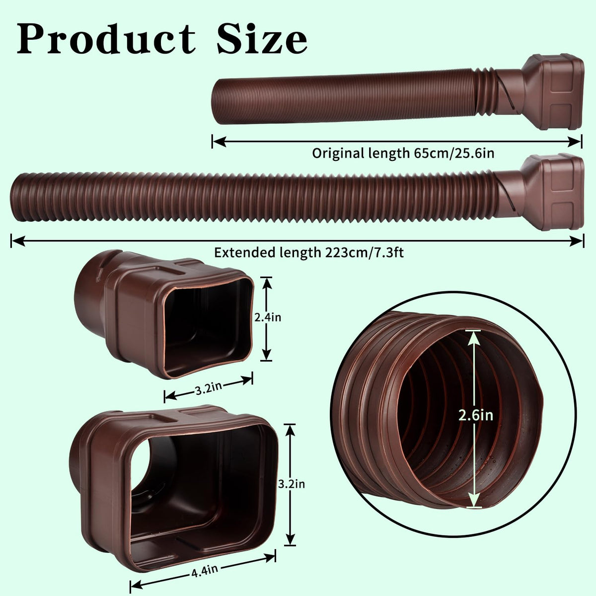 POLARDAYS downspout extension screw attachment ensures secure mounting to your downpipes
