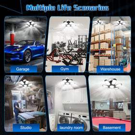 POLARPRA LED Garage Lights 2-pack with warranty and support.