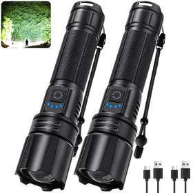 polisak 99,000-lumen flashlight with bright beam for night visibility
