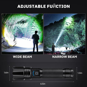 polisak flashlight adjustable beam for wide or focused illumination