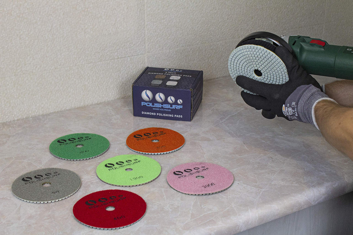 POLISHSURF 5-inch backing pad securing polishing pads