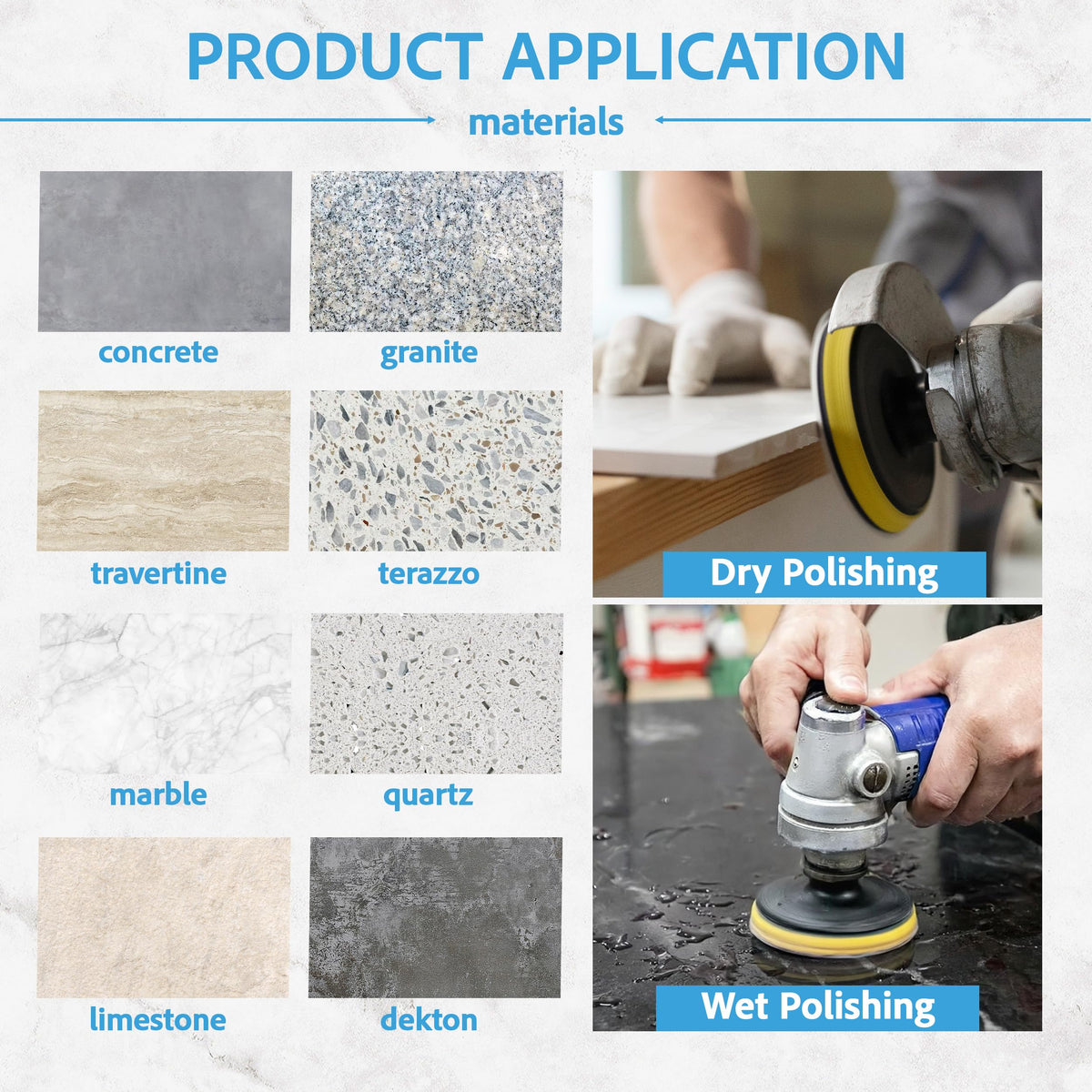 POLISHSURF 400 grit pad leveling surfaces for consistent results