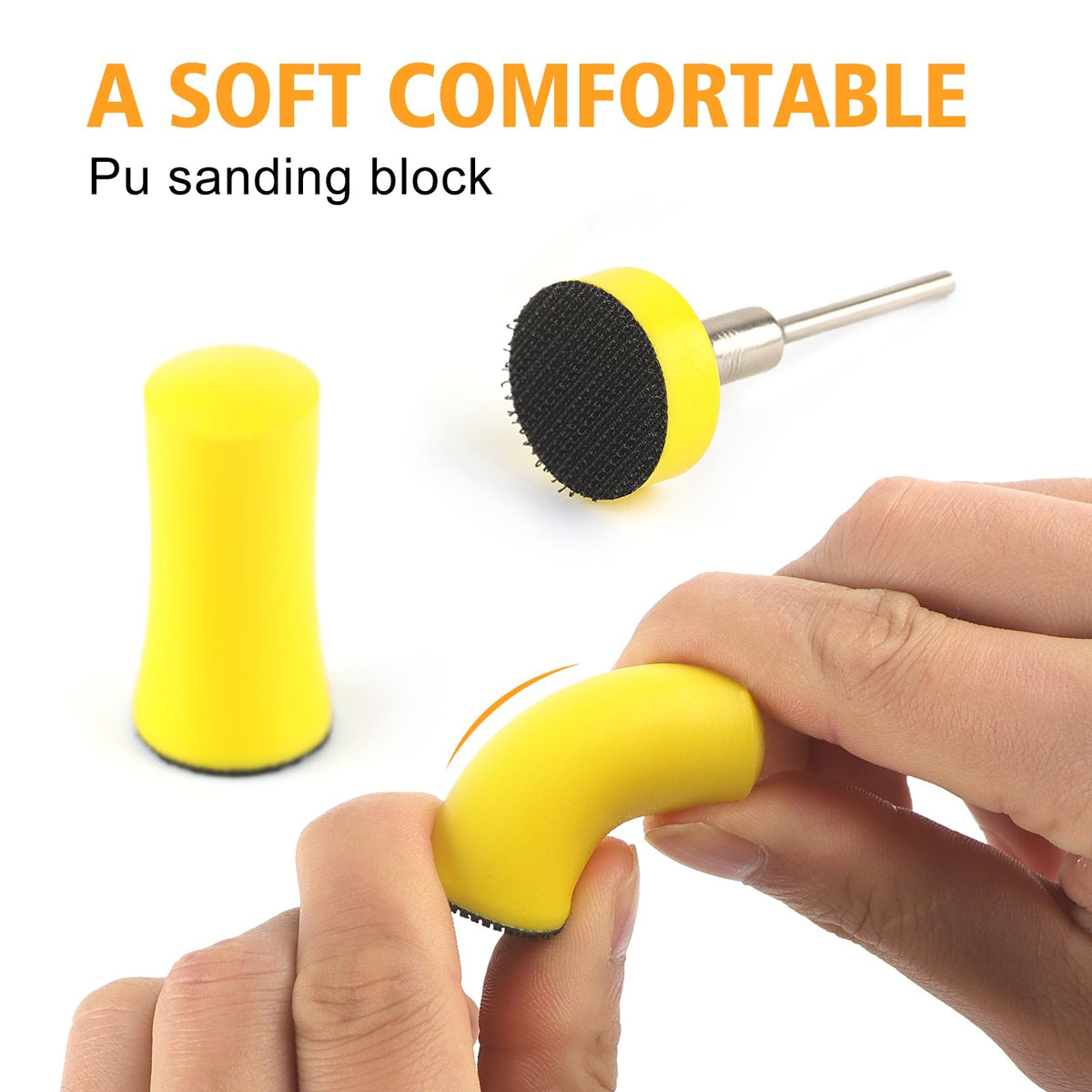 POLIWELL 1 inch sanding block for steady manual sanding control