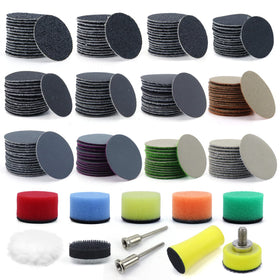 POLIWELL 191 pcs sanding discs set for wet and dry polishing on wood and metal