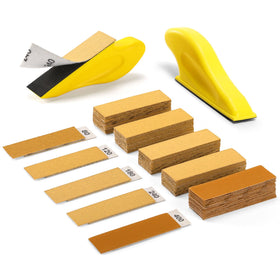 POLIWELL detail mini sander with ergonomic handle for precise work in tight spaces