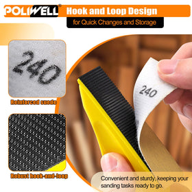 POLIWELL 180-grit sandpaper pack for medium polishing details