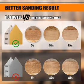 POLIWELL 400 grit triangle sheet for final polish