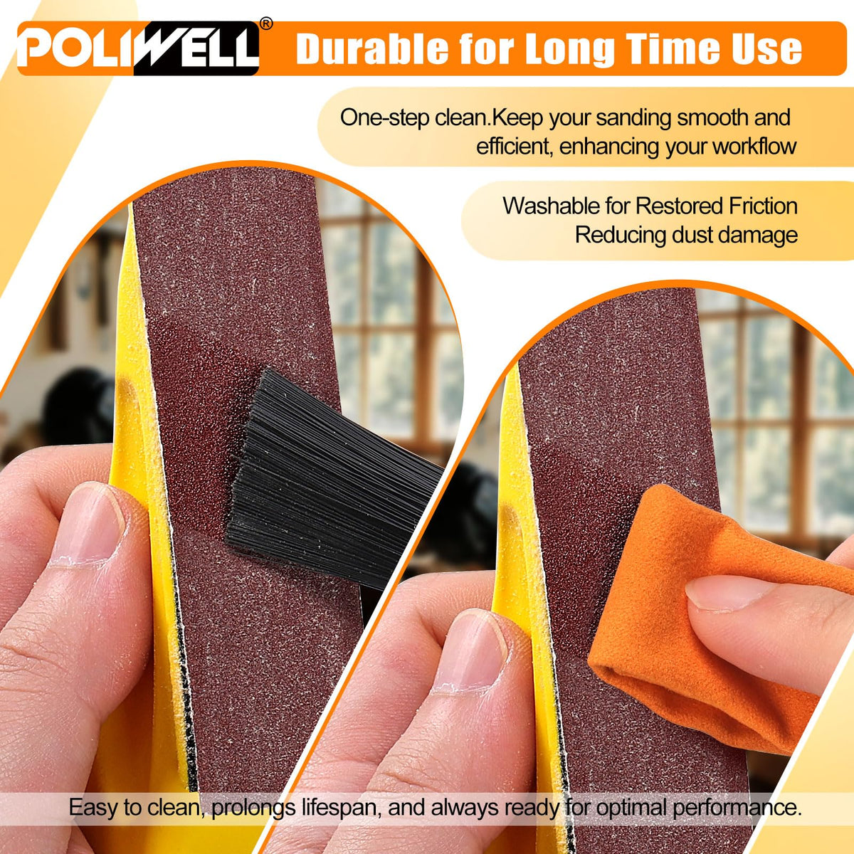 Polwell black silicon carbide sheet glides across metals and plastics with grit versatility.