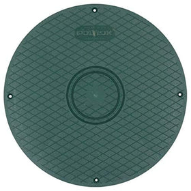 Polylok 12in flat cover side view highlights skid-resistant surface.