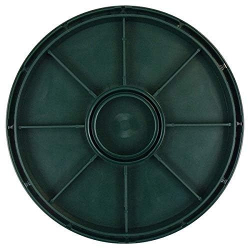 Polylok 12in flat cover with skid-resistant surface for outdoor use.