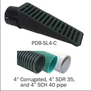 Polylok 4 in 1 slope drain supports 3 in corrugated connections