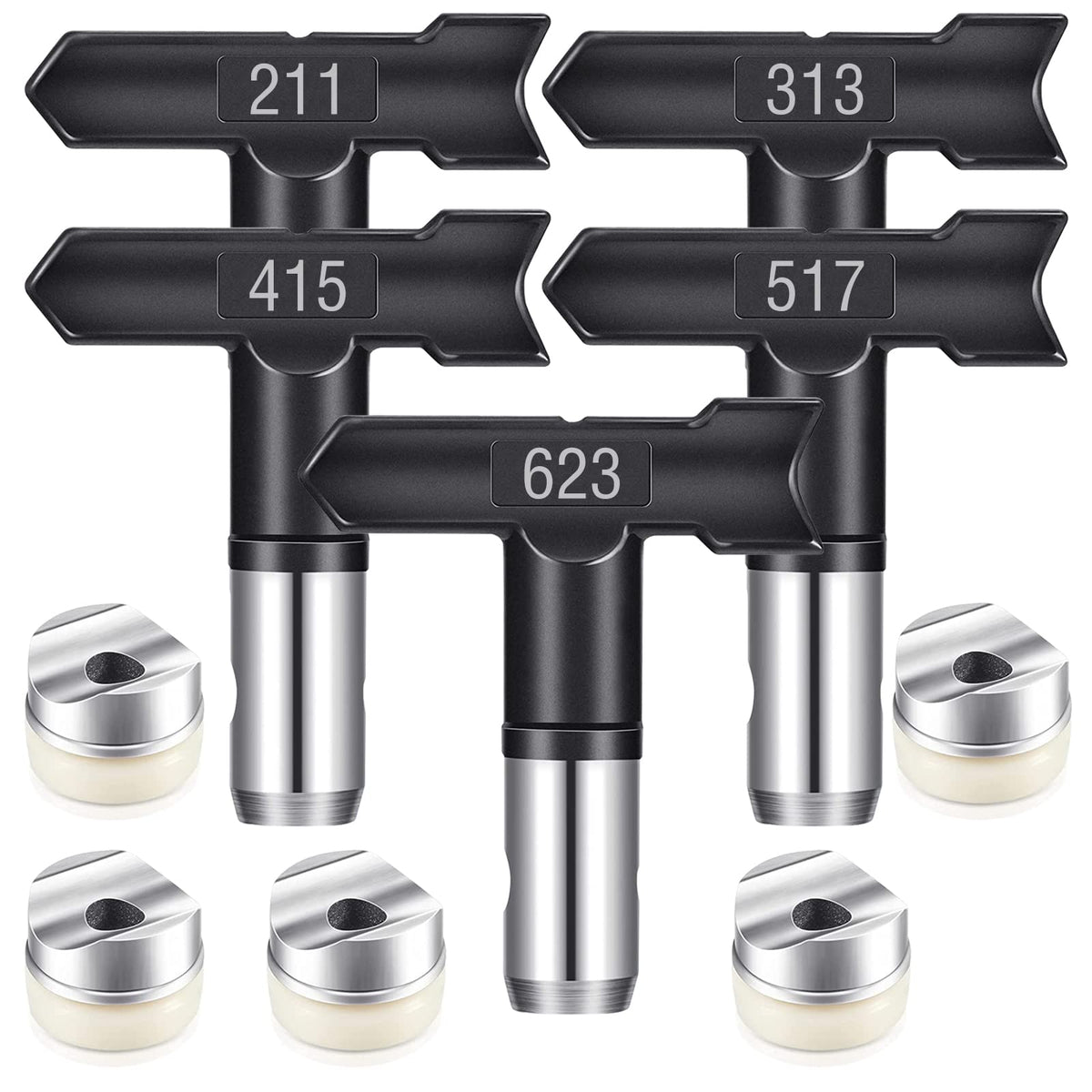 Pomelotree airless tip 211 delivers precise spray for smoother, even coats.