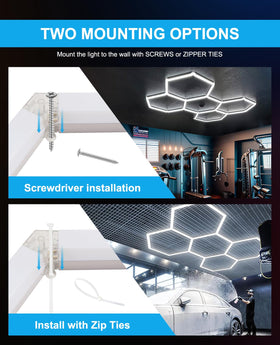 Pomelotree versatile hexagon LED lights for barber shops and car care.