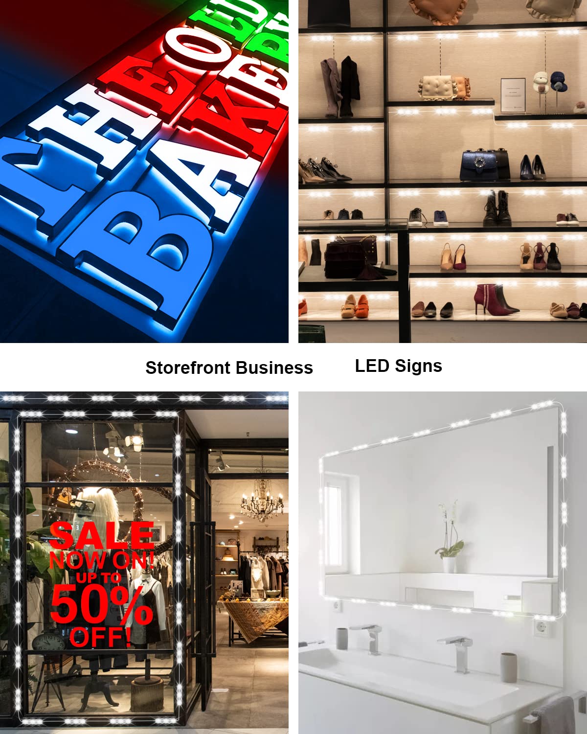 Pomelotree LED strip adhesive back enables quick, damage-free mounting