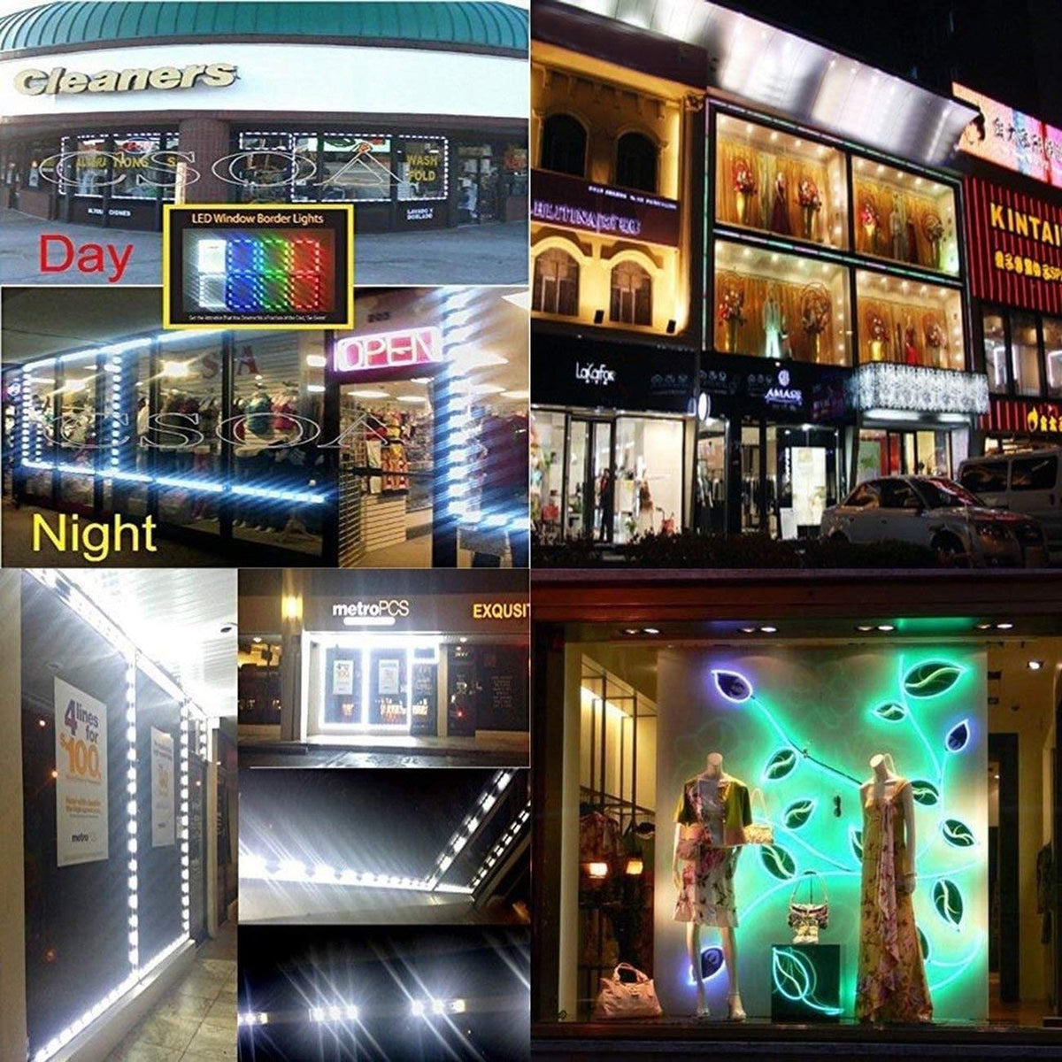 Pomelotree decorative window lights for storefronts and events