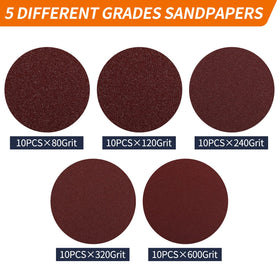 Pomsare 240 grit disc on backing pad for smooth shaping of wood and metal.