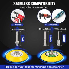 Pomsare 3-inch wet/dry discs enable smooth finishes on various surfaces.