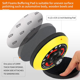Pomsare complete sanding kit for woodworking and metalworking tasks