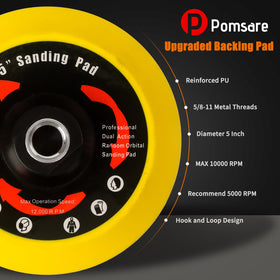 Pomsare upgraded backing pad offers durability and tight edge polishing on uneven surfaces