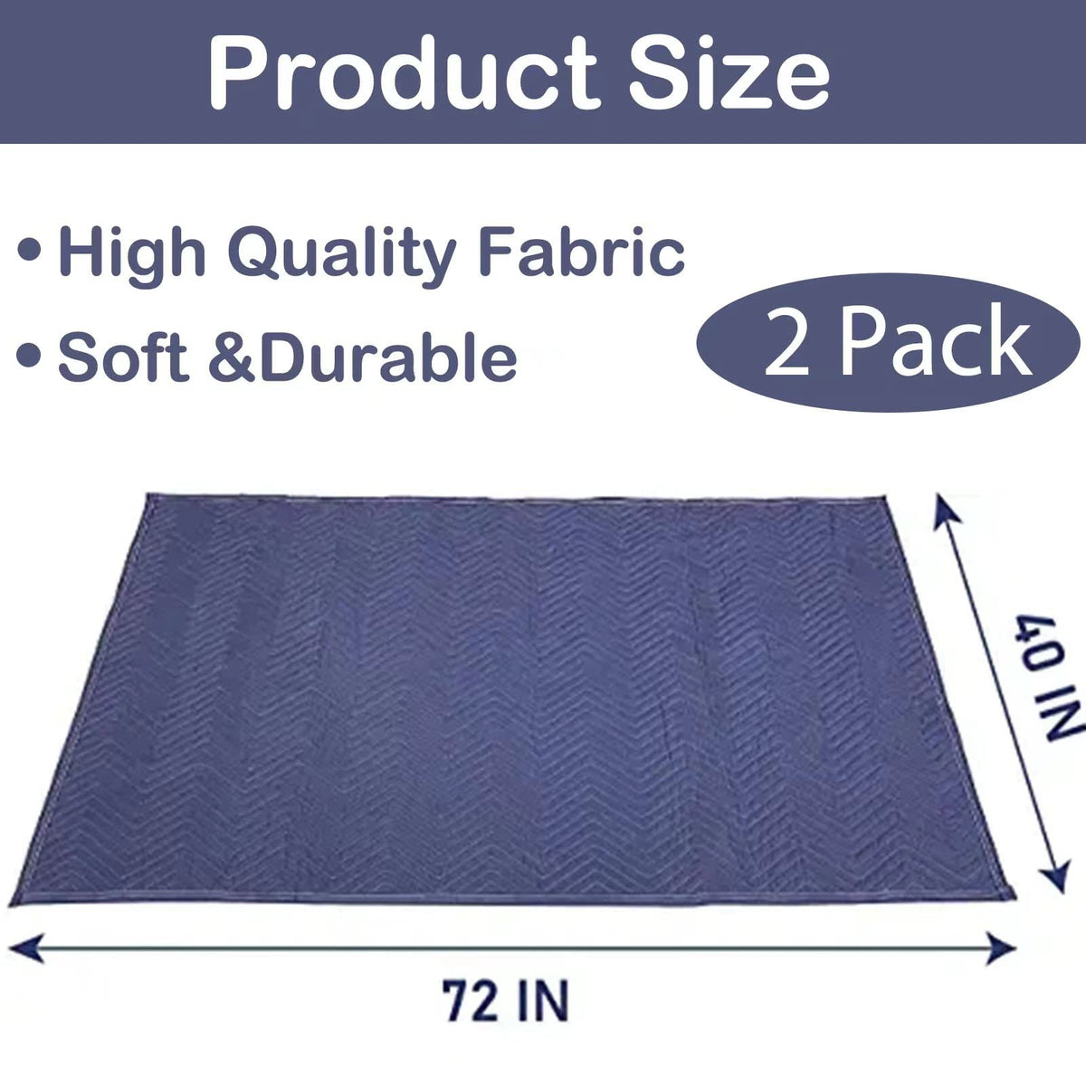 PONGHEI 2 moving blanket features durable stitching for reliable padding.