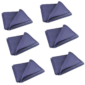 PONGHEI 6-pack 40x72 moving blanket folded for compact storage and furniture protection.