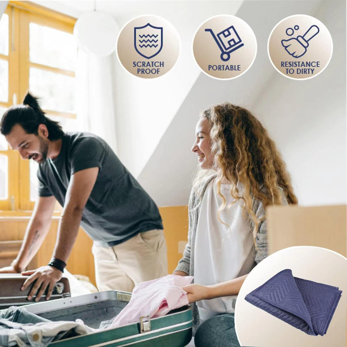 PONGHEI six-pack blanket set ready for professional or DIY moves.