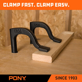 PONY 2-pack bench hold-down clamps for flexible, temporary securing during crafts
