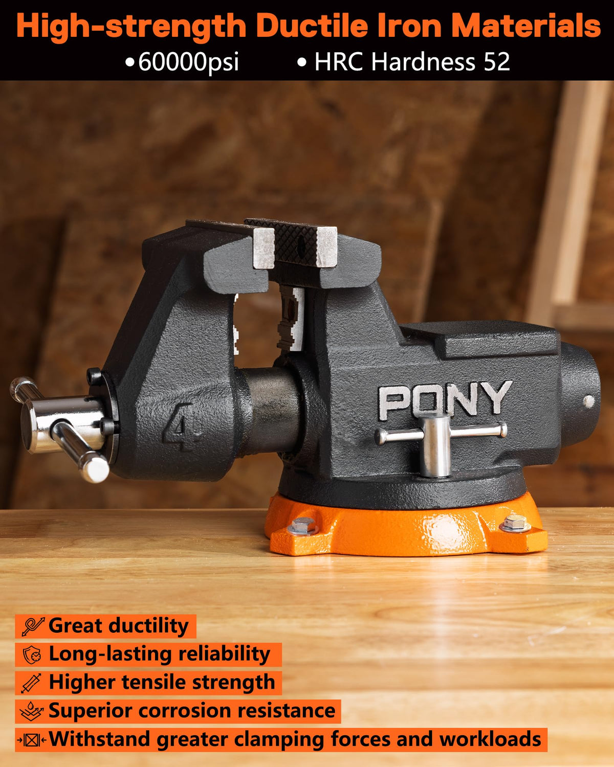 Dustproof rear design protects internals and extends life during heavy-duty use