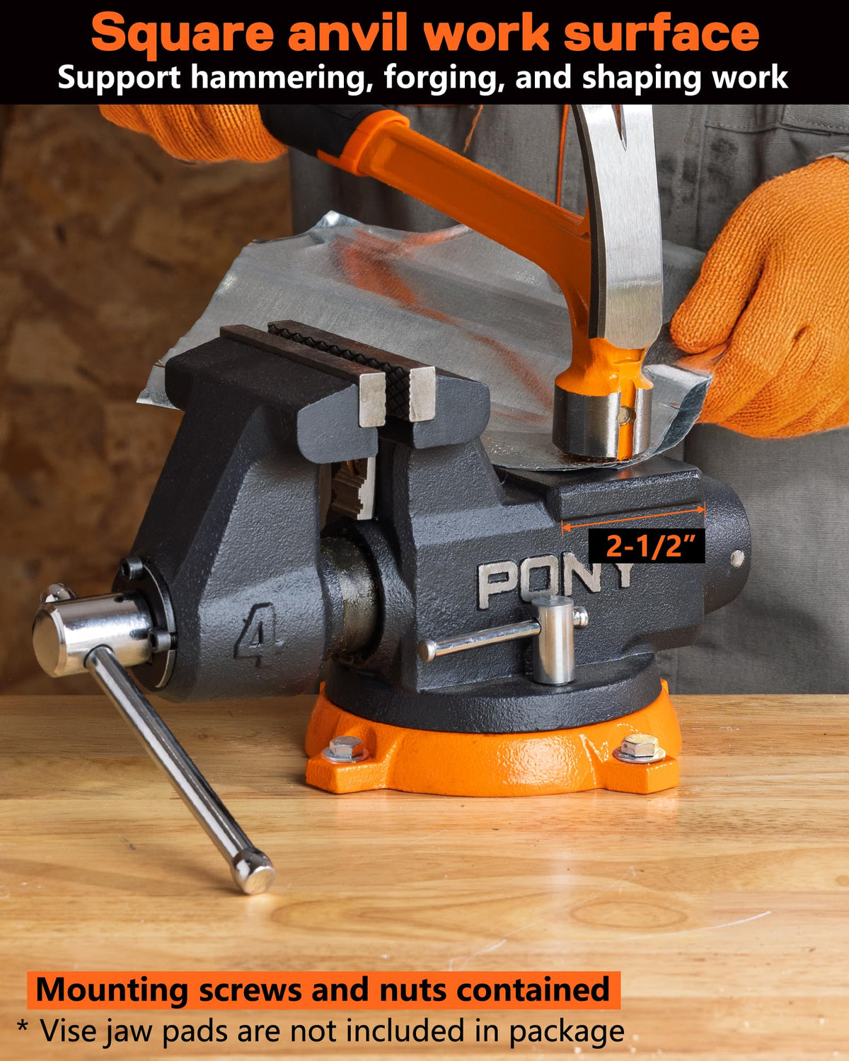 Includes mounting bolts and nuts for quick bench installation