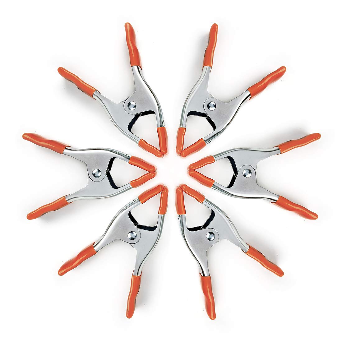 PONY 6-inch heavy-duty spring clamps set front view showing solid grip for woodwork