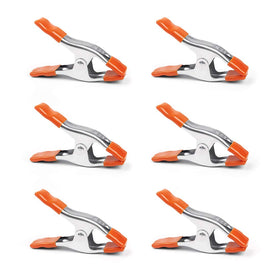PONY 6-inch heavy-duty spring clamps set organized workbench setup for quick holds