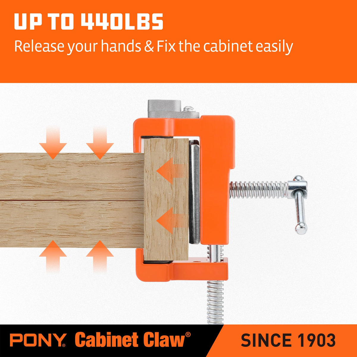 PONY 8510 cabinet claw protective pads cushion delicate cabinetry during clamping.