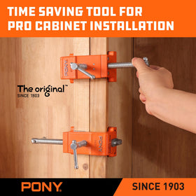 PONY 8510 two-pack cabinet claws for efficient setup.