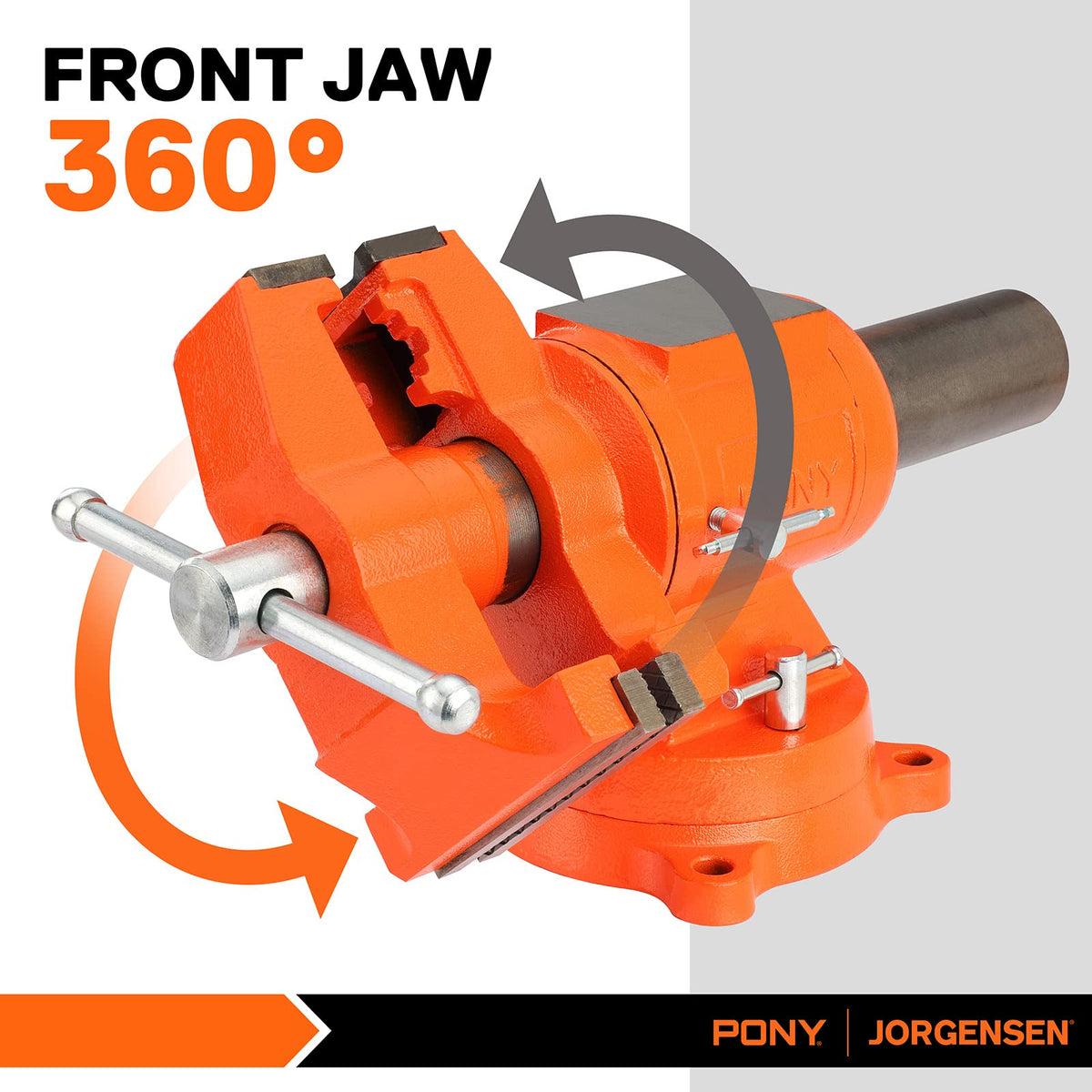 PONY bench vise pipe jaws hold pipes firmly during fabrication